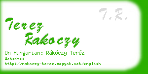 terez rakoczy business card
